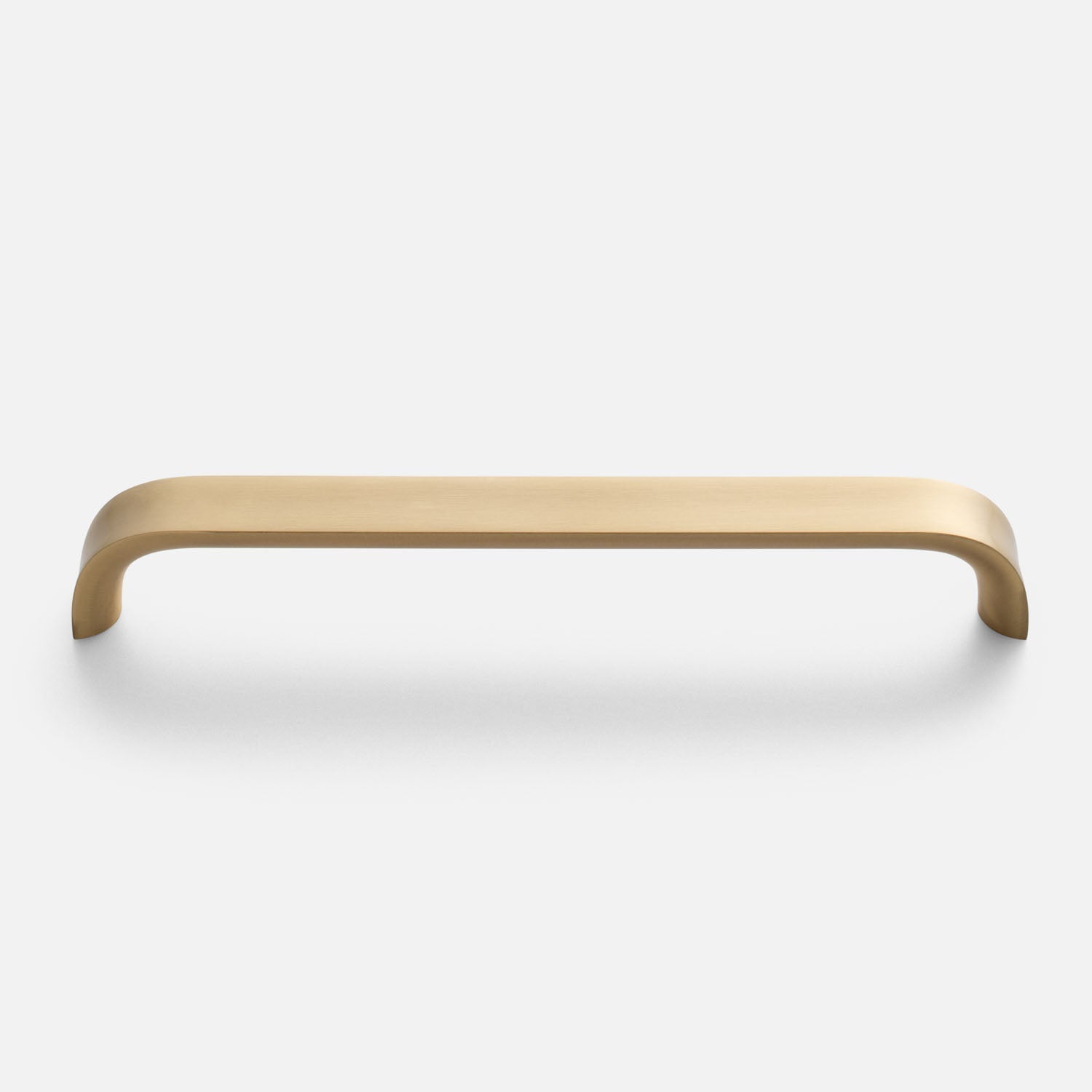 Front view of Cascade appliance pull showcasing a curved bar and rounded ends with a white background