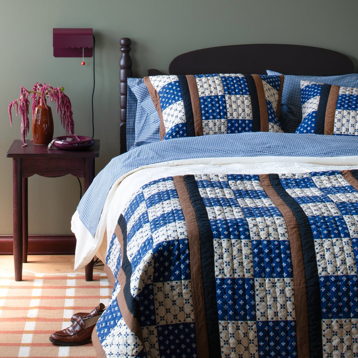 Gingham Percale Pillow Case, Set of 2