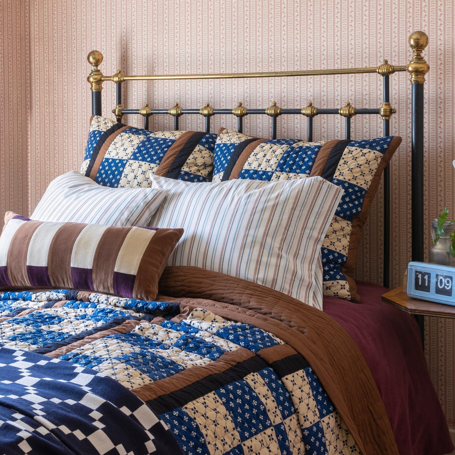 Pieced Velvet Pillow Cover